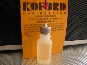 Koford Premium grade ball bearing oil.