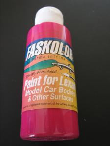 Faskolor "Fasfluorescent" razberry waterbased paint for lexan bodies