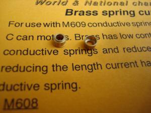 Koford brass spring cups for use with KOF-609 conductive springs
