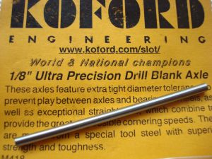 Koford 1/8" drill blank rear axle, 66,50mm long