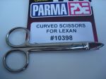 Parma curved scissors specially designed to cut lexan bodies
