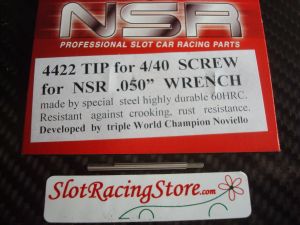NSR punta di ricambio per chiavino in acciaio da .050" , per le classiche brugole standard 