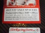 NSR 3/32" axle spacers, .040" thickness, brass, 10 pcs