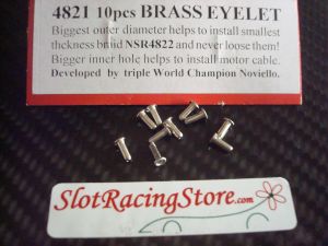 NSR lead wire eyelets, larger diameter for thin NSR braid