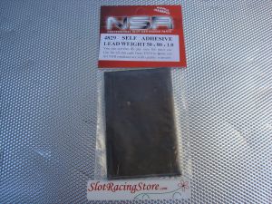 NSR self adhesive lead weight,  50 x 80 x 1 mm (1.97 x 3.15 x 0.04 inches)