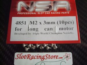 NSR metric screws 2 x 3mm for long can motor, 10 pcs