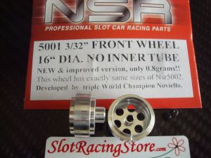 NSR 3/32 aluminium wheels diameter: 16mm, wide: 8mm, extra light, standard type, no air system, 2 wheels/package