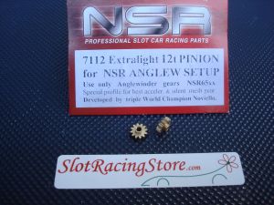 NSR pignone 12 denti, ottone, diametro: 7,5mm, per modelli NSR AngleWinder, 2 pezzi