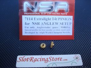 NSR pignone 14 denti, ottone, diametro: 7,5mm, per modelli NSR AngleWinder, 2 pezzi