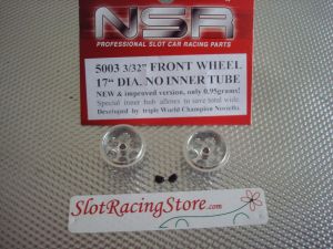 NSR aluminium front wheels 17,20mm x 9,80mm, for 3/32" axles, standard type 