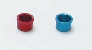 Cahoza aluminium spring posts for 3 coil springs. red- blue