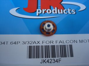 JK corona nylon per Falcon, modulo 64, 34 denti, per assali 3/32"