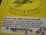 Slick-7 Polymer axle spacers for 3/32" axle (12 pieces per package)