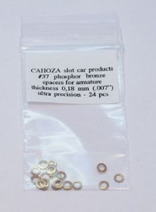 Cahoza spessori per indotti in bronzo fosforoso da 0,18mm ( confezione da 24 pezzi)