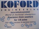 Koford  1/8" axle spacers, .020" thick