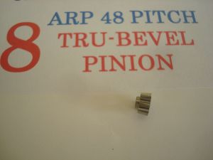 ARP pignone 8 denti, modulo 48, foro 2 mm, 6° angolato