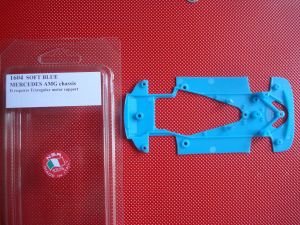 NSR replacement chassis for Mercedes AMG, soft, blue, for triangular motor support