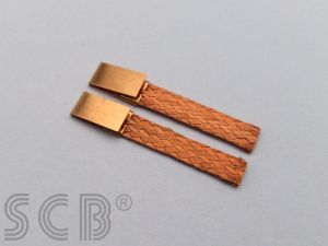SCB braids Super Thin, material: copper shining, measurements: 4,60mm x 0,50mm x 28mm, 5 pairs