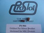 ProSlot Golddust Pro brushes shortened for Euro MK1 motors, 1pair