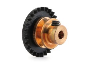 NSR 27 teeth in line gear for 3/32" axle, bronze hub, black, for NSR 5,5mm pinions