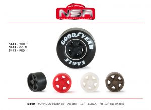 NSR wheel insert for Formula 86/89,  for wheels 13mm, white ( 4 pcs)