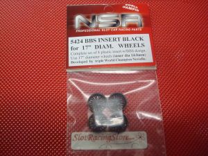 NSR wheel insert BBS type for 17mm , black ( 4 pcs)