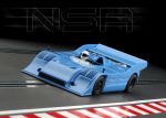 NSR Porsche 917/10 K blue test car, sidewinder, motore Shark 21.5K