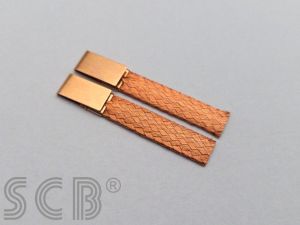 SCB braids Good Contact, material: copper shining, measurements: 5,40mm x 0,65mm x 28mm, 5 pairs