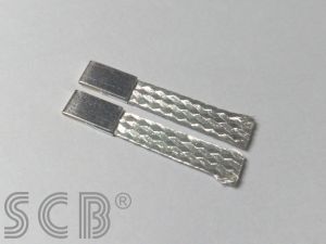 SCB braids Good Contact, material: copper silver plated, measurements: 5,40mm x 0,65mm x 28mm, 5 pairs