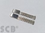 SCB braids Standard, material: copper silver plated, measurements: 4,90mm x 0,60mm x 28mm, 5 pairs