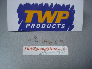 TWP bronze 3/32" axle spacers, 0,20mm (.008") thick, 12 pieces per package