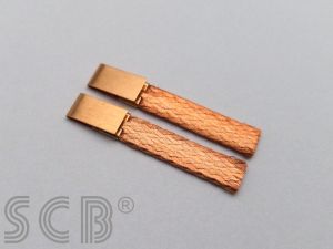 SCB braids Super Big, material: copper shining , measurements: 5,40mm x 0,85mm x 30mm, 5 pairs