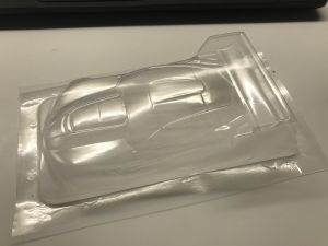 Red Fox Corvette ISRA 2023 Production body, .007", clear with mask