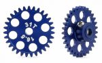 MR sidewinder gear 31 teeth, fits 3/32’ axle, ergal, diameter: 16,5mm, M2,5 setscrews, use with 4,5mm pinion gears