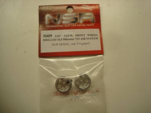 NSR cerchi anteriori no air, in alluminio per assali da 3/32", 16,5mm x 8,3mm, 1 coppia