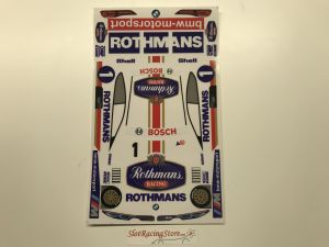 Minimax Rothmans adesivi scala 1/24 disegnati per Attan BMW DTM