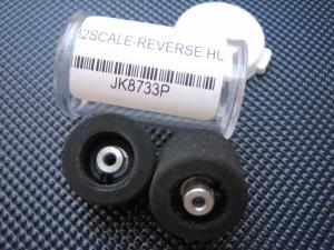 JK 3/32" x .720" rear tires for 1/32 scale racing, plastic reverse hub