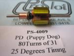 ProSlot "PD" Puppy Dog armature 80 turns of 31 gauge, 25 degrees timing