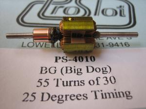 ProSlot "BD" Big Dog armature 55 turns of 30 gauge, 25 degrees timing