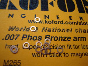 Koford spessori motore, spessore .007" , bronzo. 12 per confezione