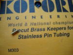 Koford pre-cut brass keeper for stainless steel tubing (each)