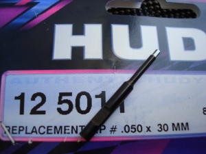 Hudy allen wrench replacement tip .050" x 30 mm