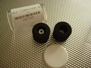 JK ruote nere 1/32 per asse da 2mm., diametro .720" , cerchio plastica tipo reverse
