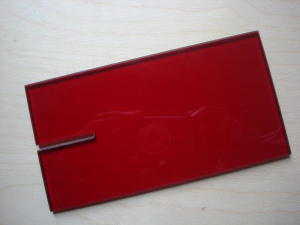LBP basetta in materiale acrilico, colore: rosso