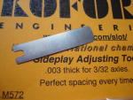 Koford sideplay adjusting tool .003"