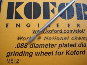 Koford .088" diameter plated diamond grinding wheel (2,25mm)