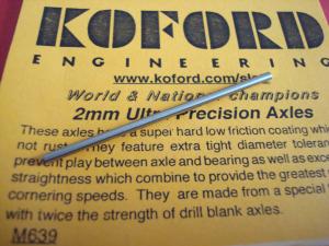 Koford 2 mm ultra precision premium plated axle for Eurosport