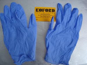 Koford blue nitrile gloves